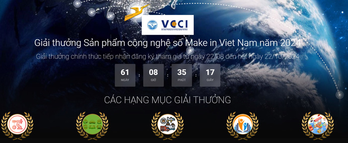 Thông báo: Tham gia Giải thưởng "Sản phẩm Công nghệ số Make in Vietnam 2024"